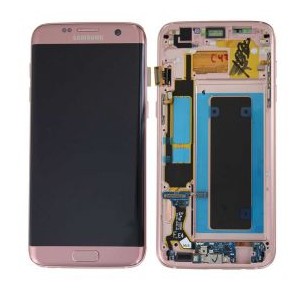 ECRÃ COMPATIVEL OLED PARA SAMSUNG S7 EDGE SM-C935F PRATA COM FRAME