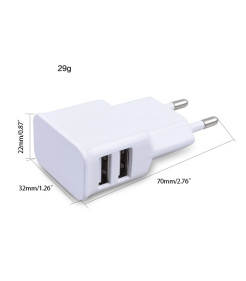 CARREGADOR DE VIAGEM USB ACURA 5V/2A BW-H19 BRANCO