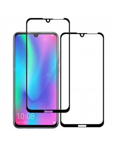 PELÍCULA DE VIDRO TEMPERADO PRETA PARA HUAWEI Y7 Pro 2019