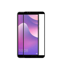PELÍCULA DE VIDRO TEMPERADO PRETA PARA HUAWEI Y7 2019
