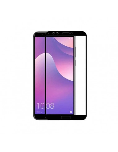 PELÍCULA DE VIDRO TEMPERADO PRETA PARA HUAWEI Y7 2019
