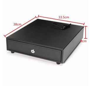 GAVETA DE DINHEIRO METAL 38CM 4+6 PRETA