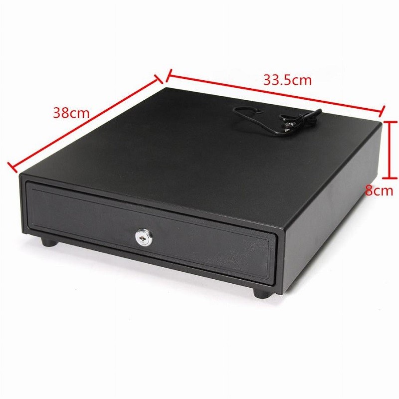 GAVETA DE DINHEIRO METAL 38CM 4+6 PRETA