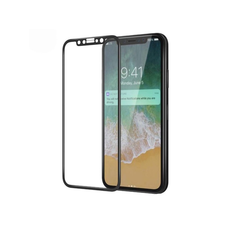 PELÍCULA DE VIDRO TEMPERADO 3D PARA IPHONE X/ XS/ 11 PRETO GL-27