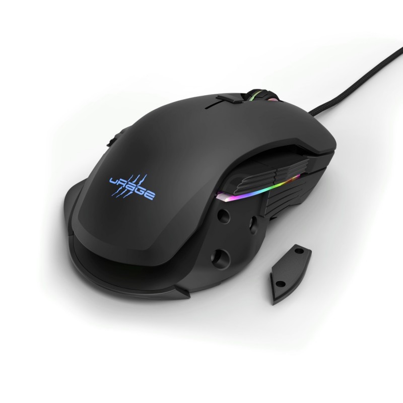 RATO HAMA C/FIO URAGE GAMING REAPER 900 MORPH PRETO 16000 DPI 8 BOTOES RGB