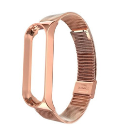 Pulseira Xiaomi Mi Smart Band 7 / Mi Smart Band 6 / Mi Band 5 / Amazfit Band 5 Milanesa Clip (Dourado)