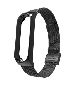 Pulseira Xiaomi Mi Smart Band 7 / Mi Smart Band 6 / Mi Band 5 / Amazfit Band 5 Milanesa Clip (Preto)