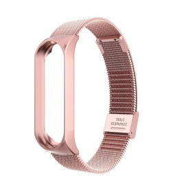 Pulseira Xiaomi Mi Smart Band 7 / Mi Smart Band 6 / Mi Band 5 / Amazfit Band 5 Milanesa Clip (Rosa)