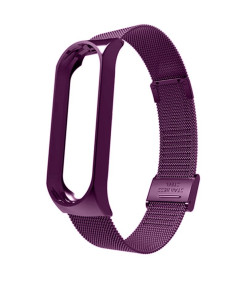 Pulseira Xiaomi Mi Smart Band 7 / Mi Smart Band 6 / Mi Band 5 / Amazfit Band 5 Milanesa Clip (Violeta)