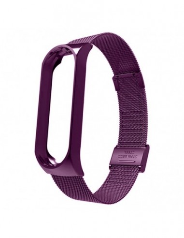 Pulseira Xiaomi Mi Smart Band 7 / Mi Smart Band 6 / Mi Band 5 / Amazfit Band 5 Milanesa Clip (Violeta)