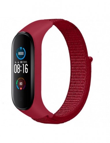 Pulseira Xiaomi Mi Smart Band 7 / Mi Smart Band 6 / Mi Band 5 / Amazfit Band 5 Nylon (Vermelho)
