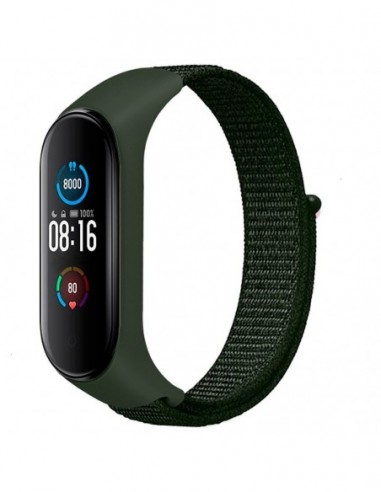 Pulseira Xiaomi Mi Smart Band 7 / Mi Smart Band 6 / Mi Band 5 / Amazfit Band 5 Nylon (Verde)