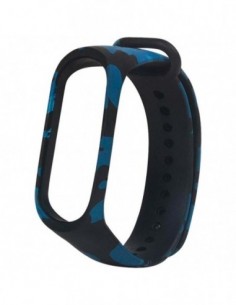 Pulseira Xiaomi Mi Smart Band 7 / Mi Smart Band 6 / Mi Band 5 / Amazfit Band 5 Camuflagem (Azul)