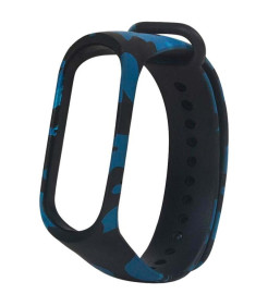 Pulseira Xiaomi Mi Smart Band 7 / Mi Smart Band 6 / Mi Band 5 / Amazfit Band 5 Camuflagem (Azul)