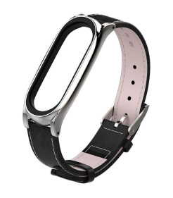 Pulseira Xiaomi Mi Smart Band 7 / Mi Smart Band 6 / Mi Band 5 / Amazfit Band 5 Cuoro (Prateado)