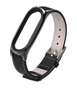 Pulseira Xiaomi Mi Smart Band 7 / Mi Smart Band 6 / Mi Band 5 / Amazfit Band 5 Cuoro (Preto)