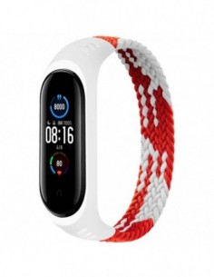 Pulseira Xiaomi Mi Smart Band 7 / Mi Smart Band 6 / Mi Band 5 / Amazfit Band 5 TPU Dual Color S (Branco)