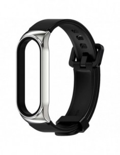Pulseira Xiaomi Mi Smart Band 7 / Mi Smart Band 6 / Mi Band 5 / Amazfit Band 5 Metal-Gel (Preto)