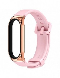 Pulseira Xiaomi Mi Smart Band 7 / Mi Smart Band 6 / Mi Band 5 / Amazfit Band 5 Metal-Gel (Rosa)