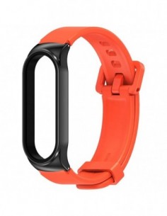 Pulseira Xiaomi Mi Smart Band 7 / Mi Smart Band 6 / Mi Band 5 / Amazfit Band 5 Metal-Gel (Laranja)