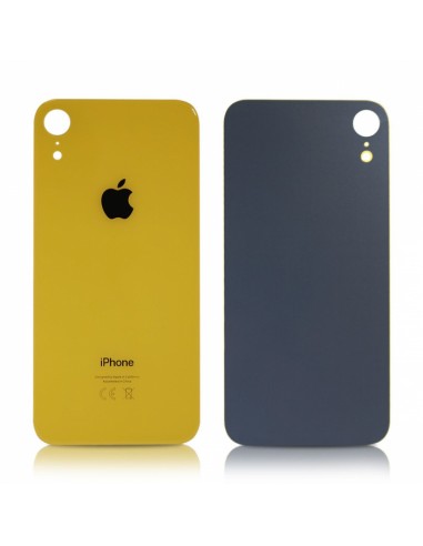 TAMPA TRASEIRA VIDRO IPHONE XR AMARELO COMPATIVEL