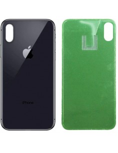 TAMPA TRASEIRA VIDRO IPHONE X PRETO COMPATIVEL