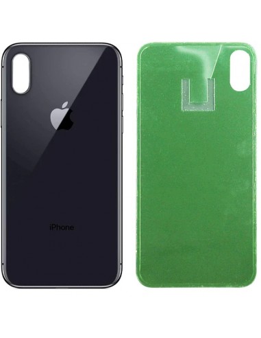 TAMPA TRASEIRA VIDRO IPHONE X PRETO COMPATIVEL