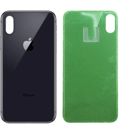 TAMPA TRASEIRA VIDRO IPHONE XS PRETO COMPATIVEL