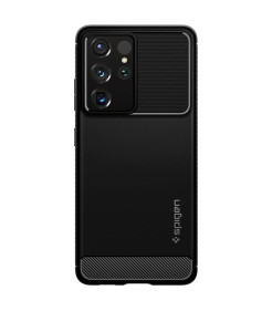 CAPA SPIGEN RUGGED ARMOR PARA SAMSUNG S21 ULTRA 5G PRETO MATE