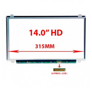 ECRÃ LCD N140BGA-EEA REV.C1 | N140BGE-EA4 REV C1 | 14" HD 315MM WIDE 30 PINOS