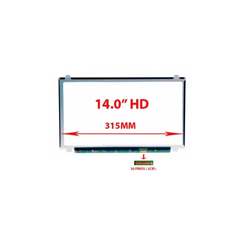 ECRÃ LCD N140BGA-EEA REV.C1 | N140BGE-EA4 REV C1 | 14" HD 315MM WIDE 30 PINOS