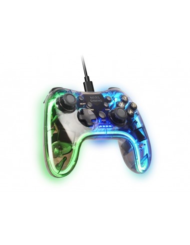 COMANDO MARS GAMING MGP-C GAMEPAD NEON RGB DUAL HAPTIC , SWITCH PC MAC PS3 ANDROID RP PI