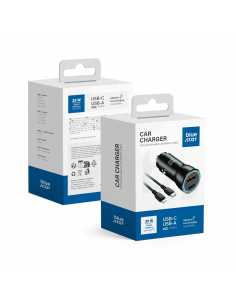 CAR CHARGER BLUE STAR 25W (PD, QC, 3.0, AFC, PPS) WHIT USB C SOCKET AND USB C TO LIGHTNING 3A DATA CABLE