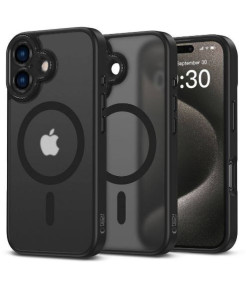 IPHONE 16 CAPA SILICONE CAMERA SHIELD MAGSAFE PRETO