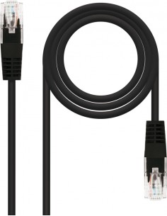 CABO DE REDE UTP CAT 5E 0.5M NEGRO