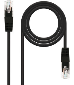 CABO DE REDE UTP CAT 5E 0.5M NEGRO