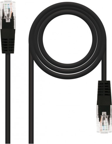 CABO DE REDE UTP CAT 5E 0.5M NEGRO