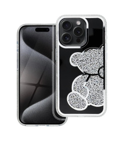 CAPA TEDDY BEAR IPHONE 16 PRO MAX PRATEADO