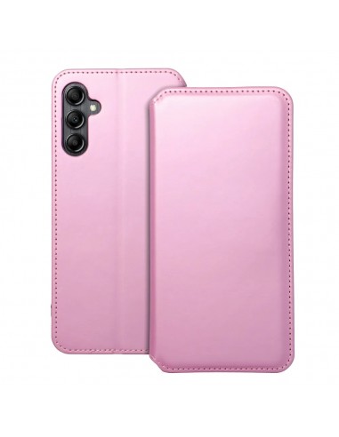 CAPA DUAL POCKET BOOK SAMSUNG A14 5G ROSA CLARO