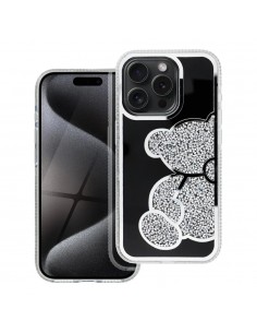 CAPA TEDDY BEAR IPHONE 16 PRATEADO