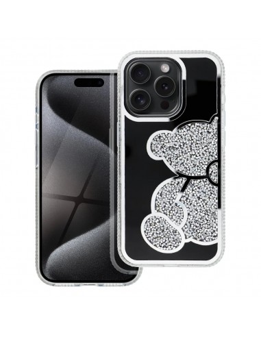 CAPA TEDDY BEAR IPHONE 16 PRO PRATEADO