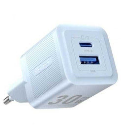CARREGADOR GAN 2 PORTAS USB (C+A) VENTION BRANCO 30W