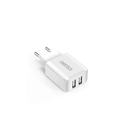 CARREGADOR 2X USB 2A 10W BRANCO