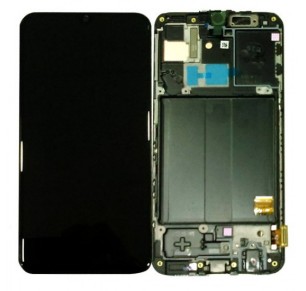 ECRÃ OLED SAMSUNG A40 COM FRAME PRETO