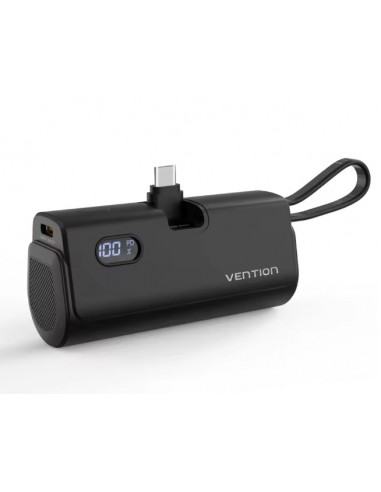 Vention PowerBank 4800mAh - USB-C - Carga Rapida 22.5W Negro