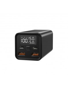 Leotec Q2 Power Bank 20000mAh 65W PD - Compativel com Portáteis - ecrã LCD - 2x USB-A, 2x USB-C