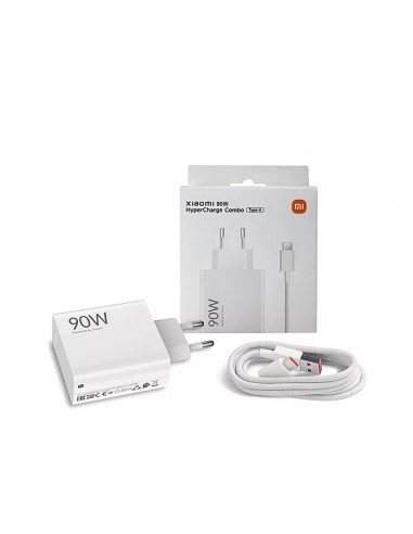 Xiaomi HyperCharge Cargador GaN Universal de Pared 90W - USB-A - Carga Rapida - Color Blanco
