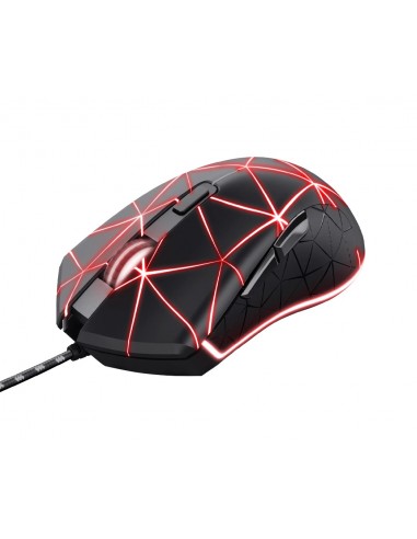 Trust Gaming GXT 133 Locx USB 4000dpi - 6 Botões - Iluminacion LED - Cabo Trançado de 1.80m - Ambidestro - Negro