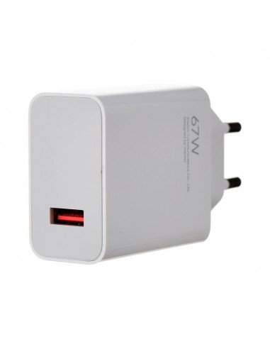 Xiaomi HyperCharge Carregador 67W QC3.0 - USB-A - Carga Rapida Branco
