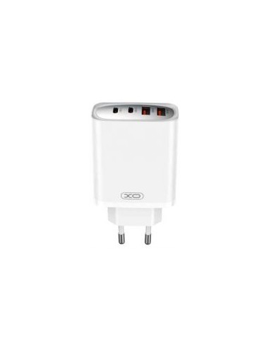 XO L127TC Carregador 18W - USB-A - Cable USB-A a USB-C 1m - Blanco